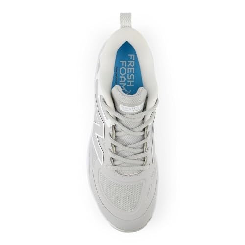 New Balance Women's Fresh Foam Velo V4 Softball Shoe 7.5 Raincloud/White