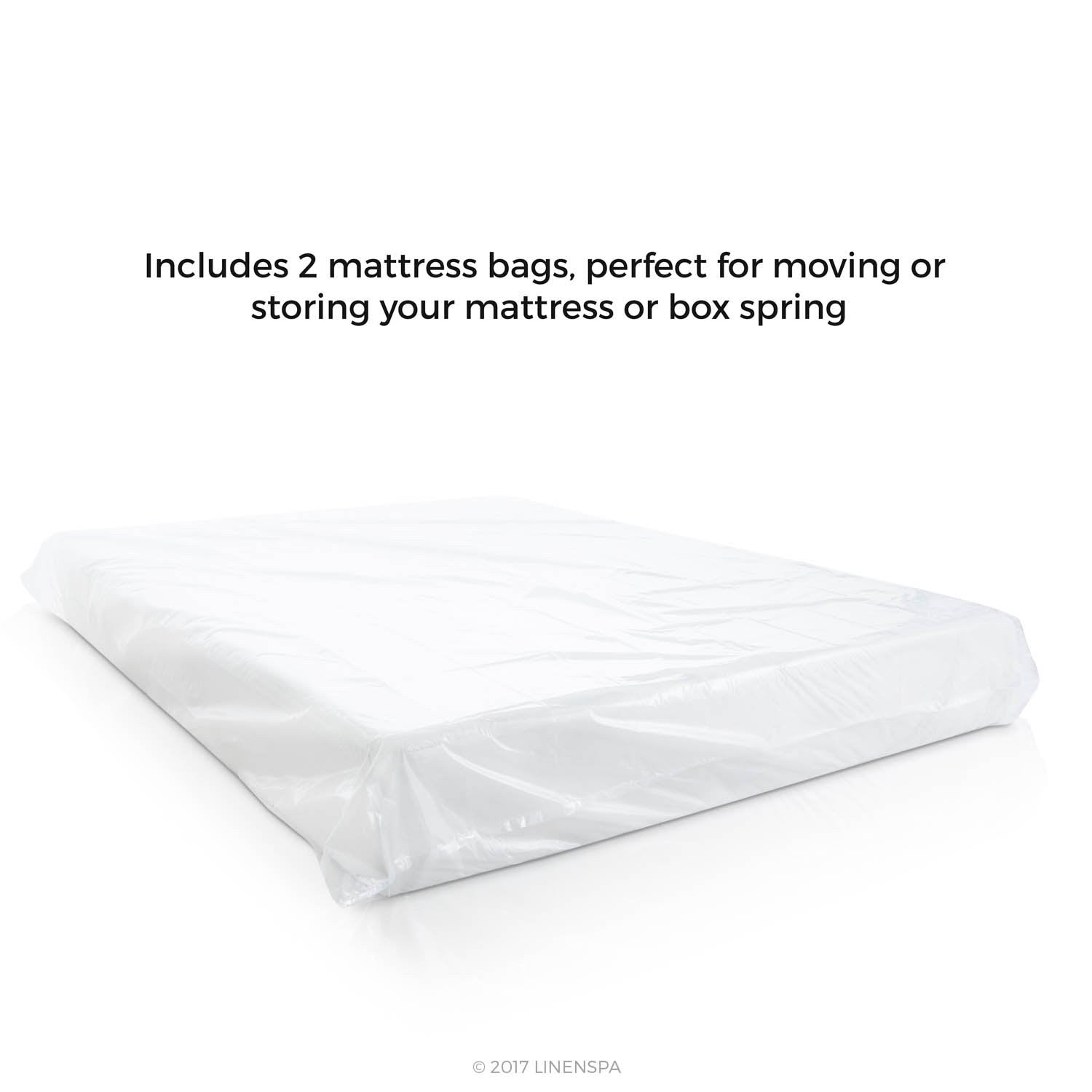 Clear Mattress Bags 2 Pack for Twin/Twin XL - Moving & Disposal