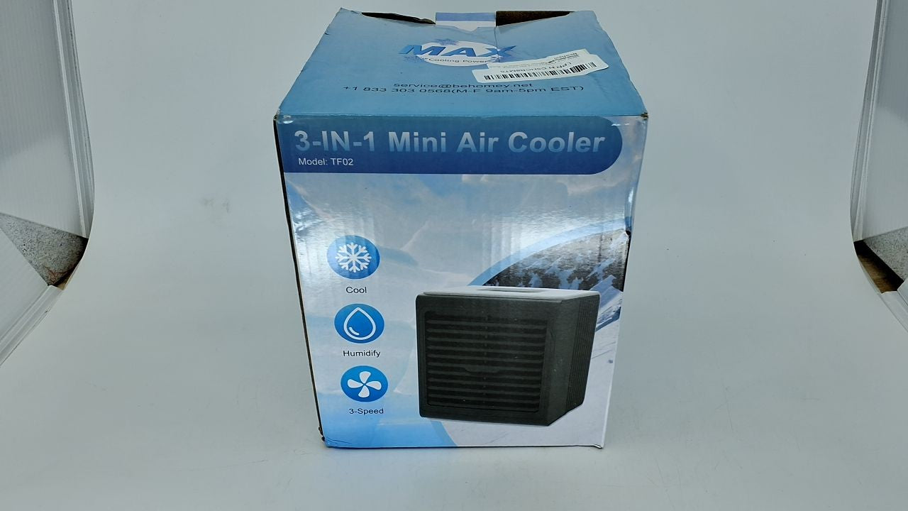 BIESQYA Portable Air Cooler, Black, 3 Speed USB Fan for Home & Office