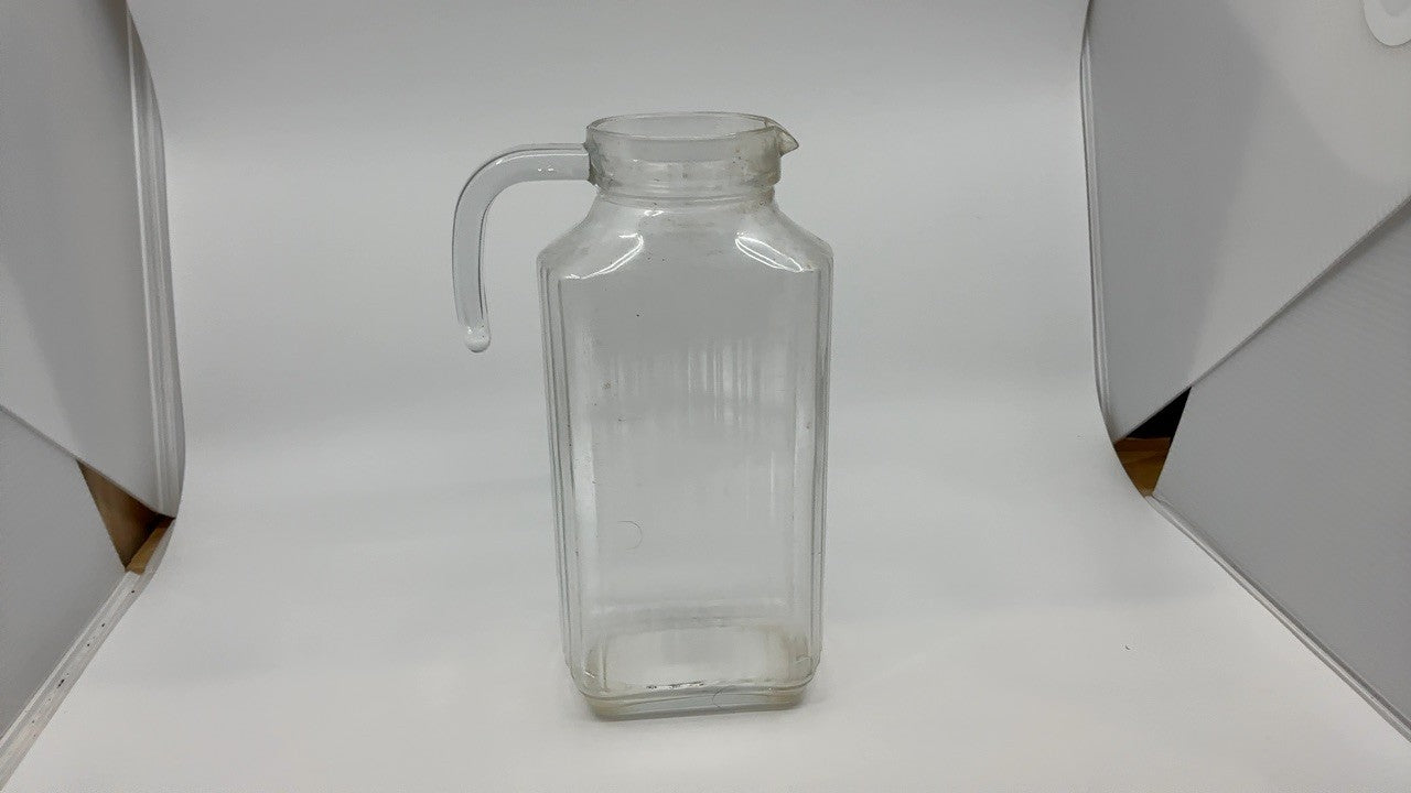 60oz Beverage Pitcher w/ 2 Lids - Dishwasher Safe Glass Jug for Drinks