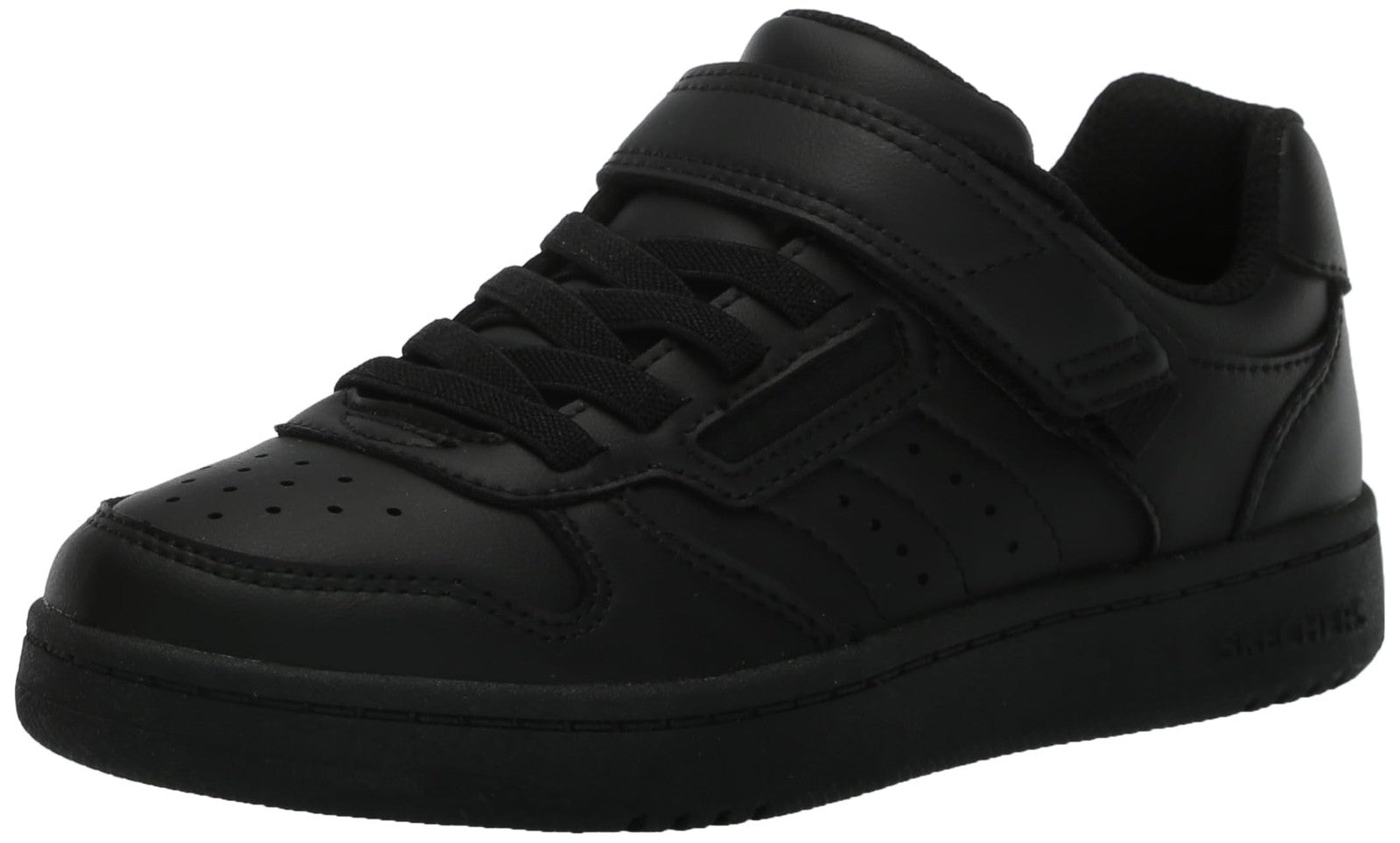 Skechers Kids Boy's Quick Street Sneaker, Black/Black, 10.5 Little Kid