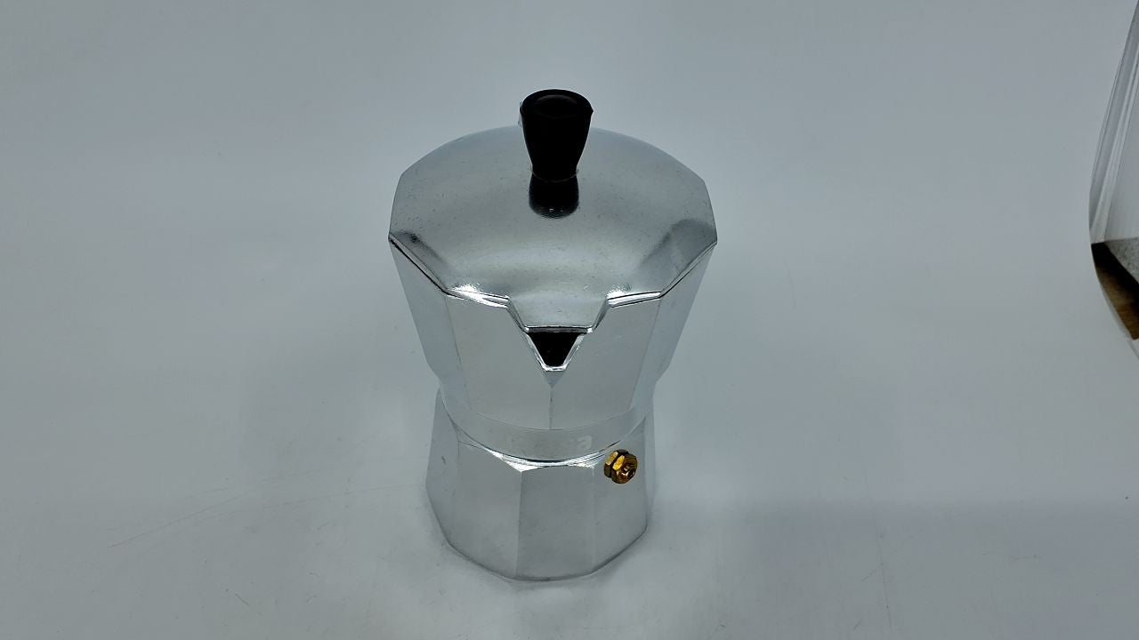 IMUSA 3-Cup Aluminum Espresso Stovetop Coffeemaker, Silver