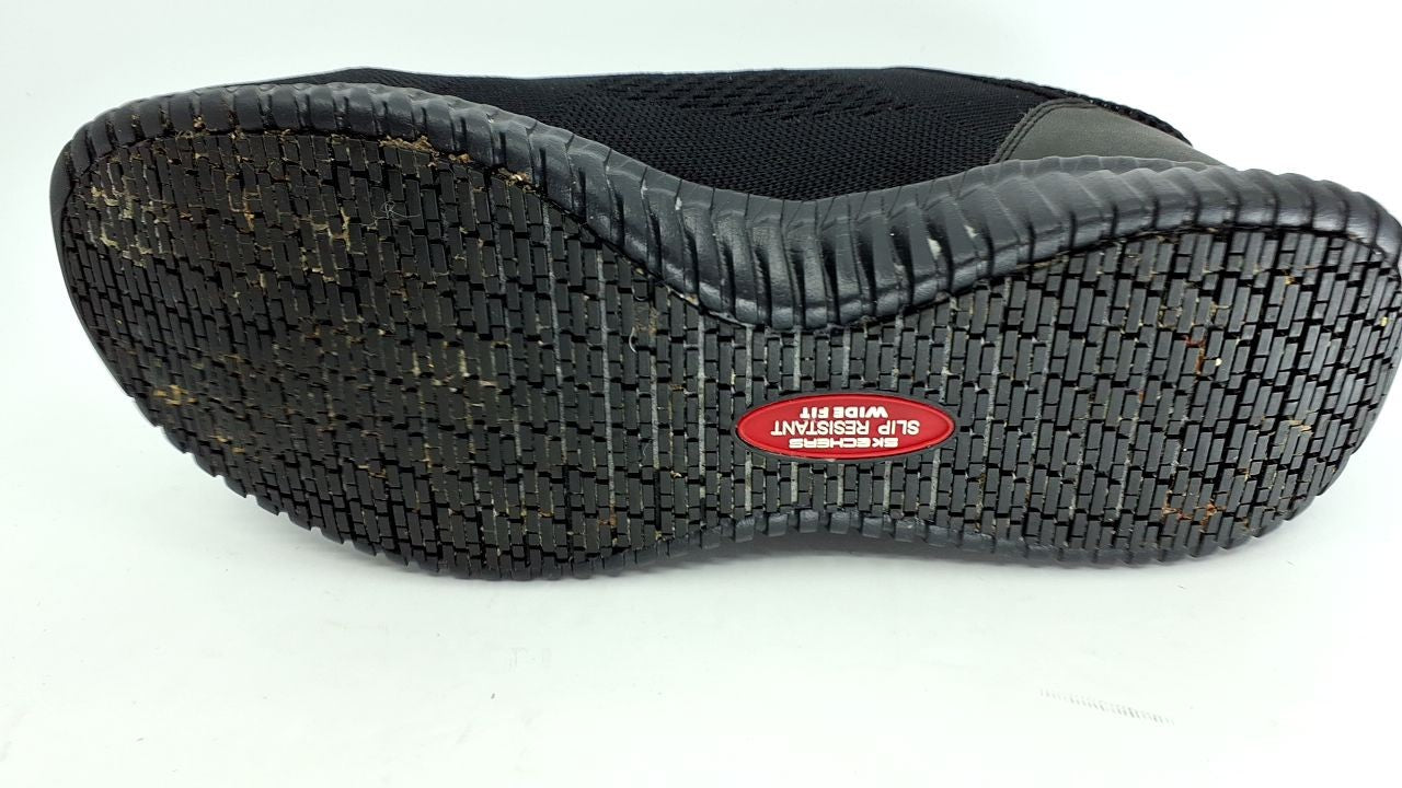 SKECHERS Work Cessnock Men's Shoes Black : 9.5 EE - Wide, Textile