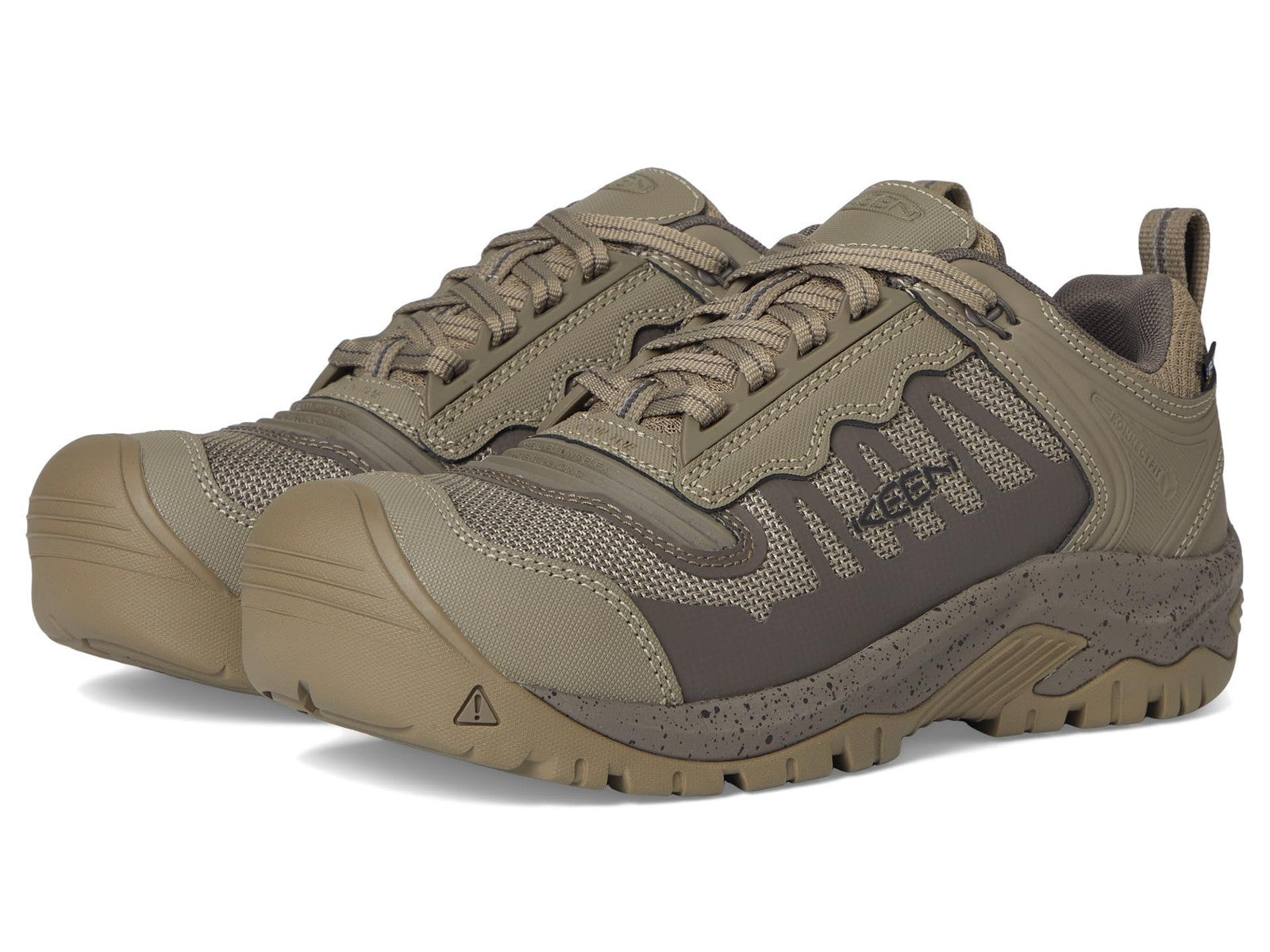 KEEN Reno 10 Wide Waterproof Athletic Work Shoes Composite Toe Brindle/Morel