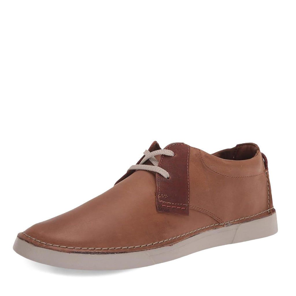 Clarks Gereld Low Sneaker, Tan Leather, 7 Medium