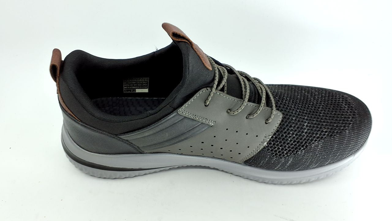 SKECHERS Delson 3.0 Cicada Men's Sneakers 11.5 Wide Black/Grey