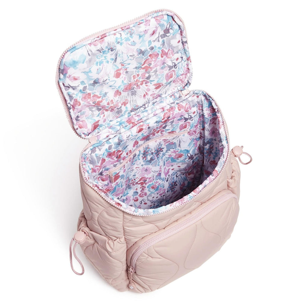 Vera Bradley Women's Featherweight Backpack Bookbag, Rose Quartz, One Size
