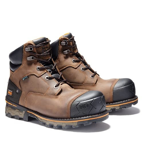 Timberland PRO Men's 6in Waterproof Work Boot, Composite Toe, Brown, 12W