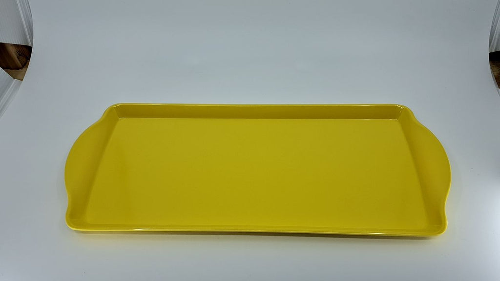 Food Safe Melamine Tidbit Tray, Lemon, 14.75in x 6.5in, Dishwasher Safe