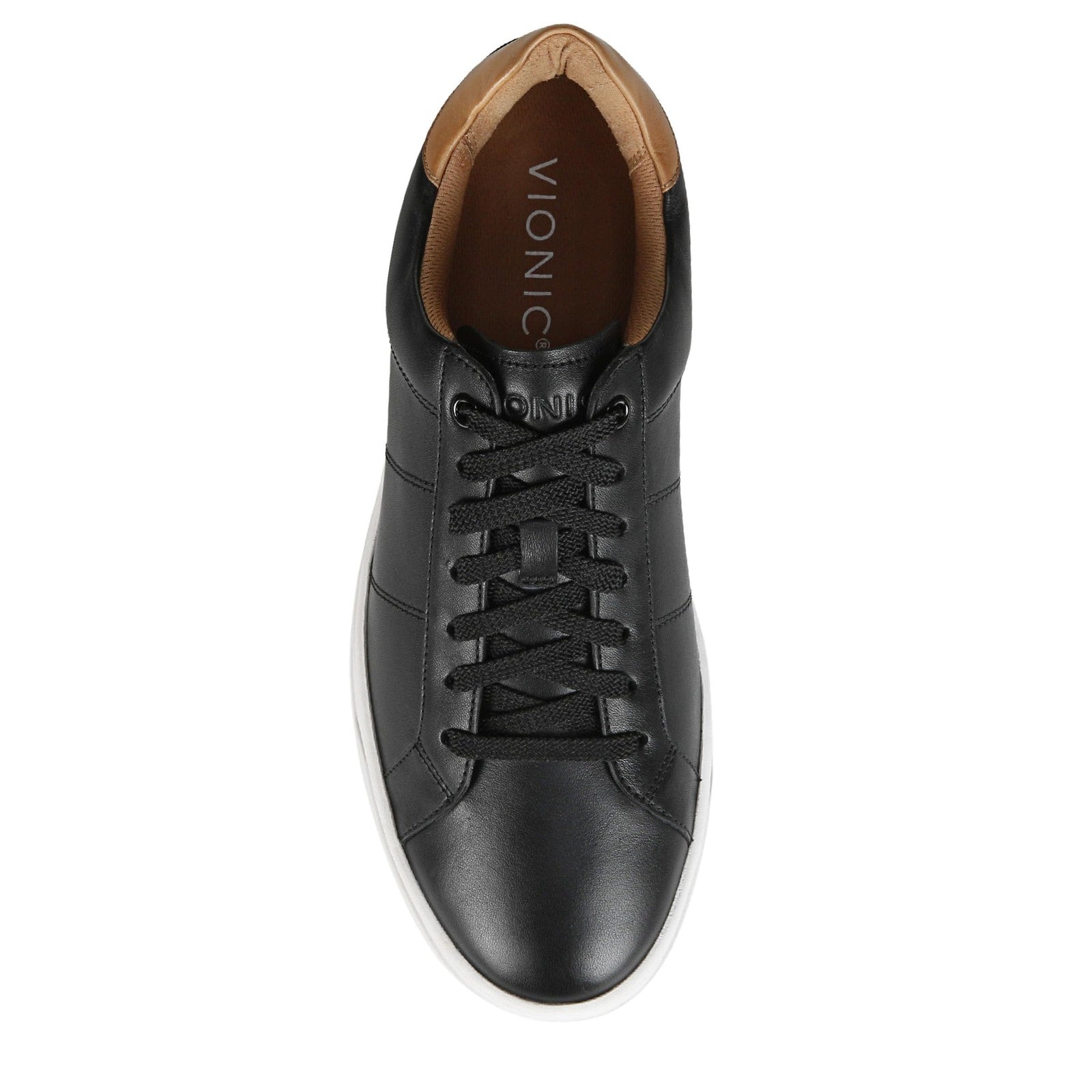 Vionic Men's Lucas II Sneaker, Black Tan Leather, 10