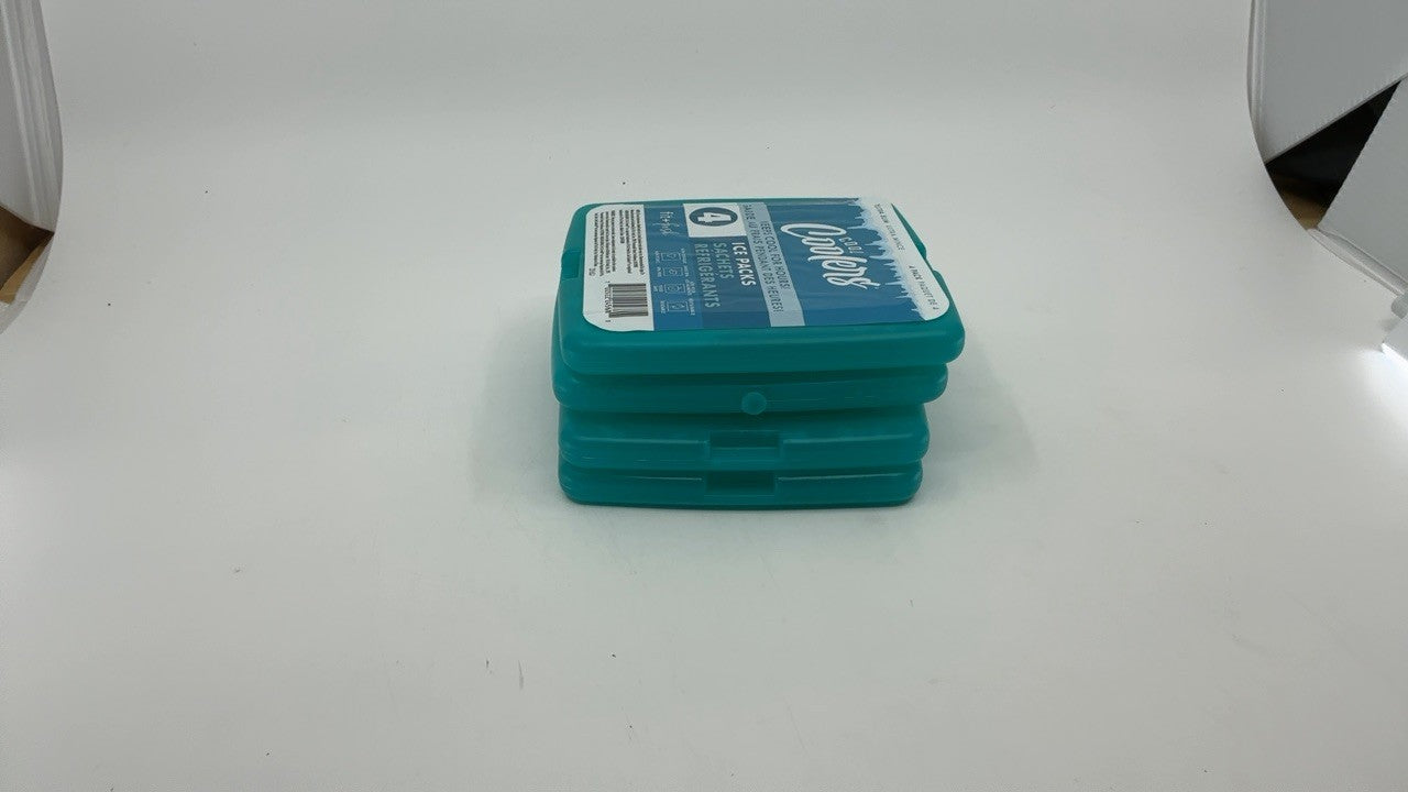 4 Pack Ice Packs for Lunch Boxes, Slim & Reusable, Green