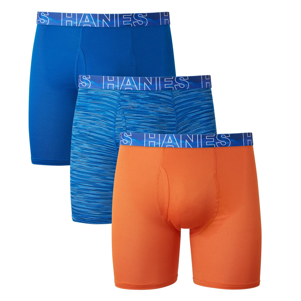 Hanes Men's Underwear 3-Pack, X-Temp Cooling Boxer Briefs, No-Ride-Up Design