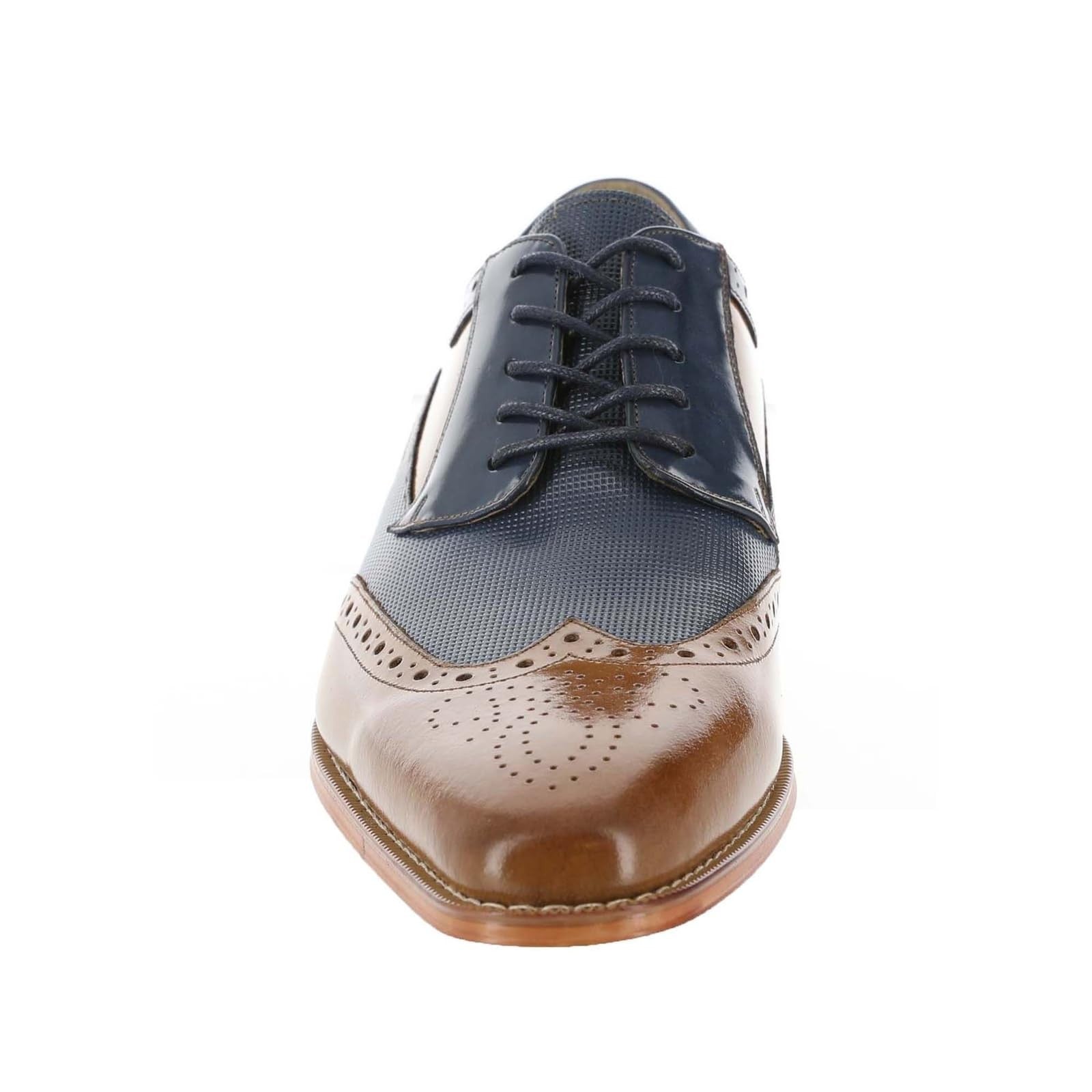 Stacy Adams Men's Ivingale Wingtip Lace Up Oxford, TAN Multi, 10