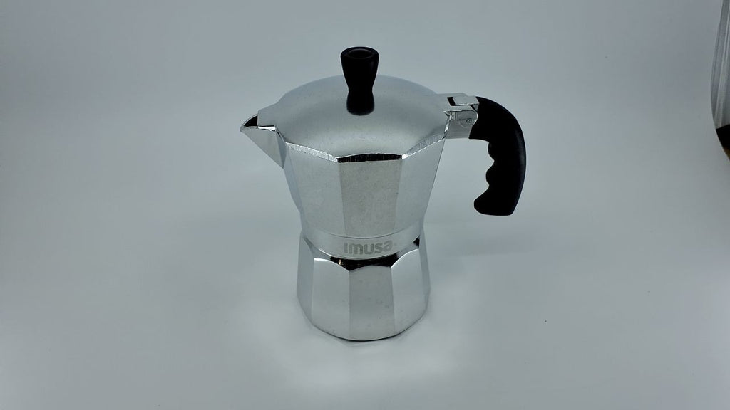 IMUSA Aluminum Stovetop Espresso Maker, 3-Cup, Silver