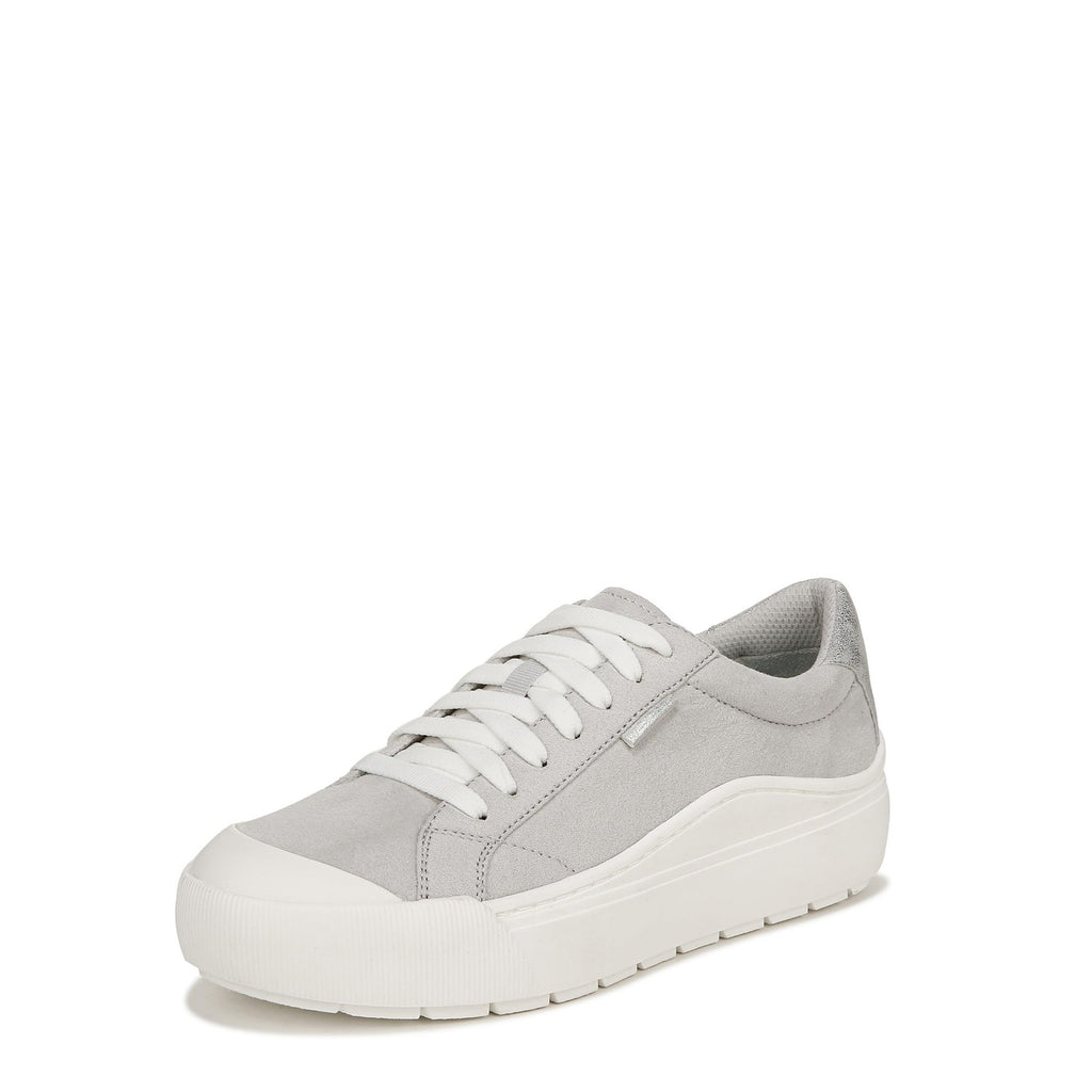 Dr. Scholl's Womens Time Off Platform Sneakers 8 M Vapor Grey Microfiber