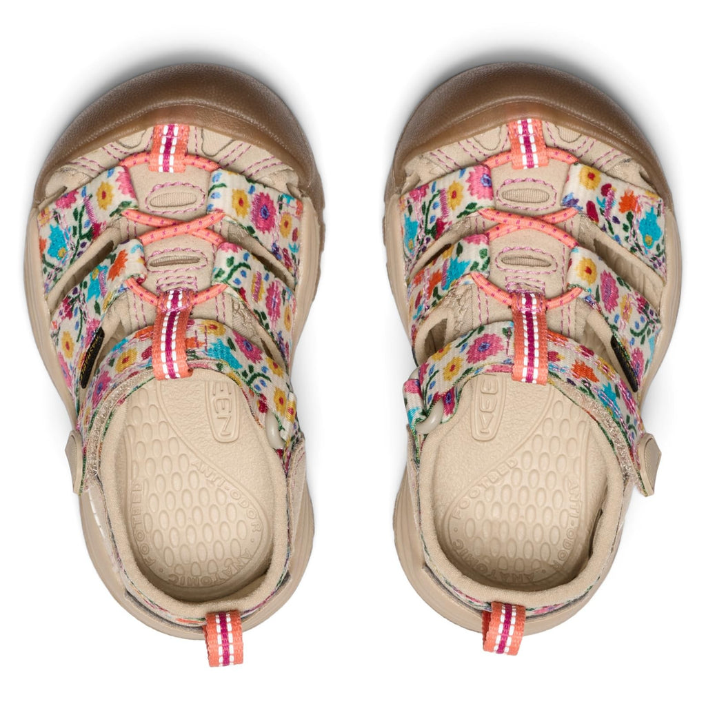 KEEN Unisex-Child Newport H2 Closed Toe Water Sandals, Safari/Birch, 7