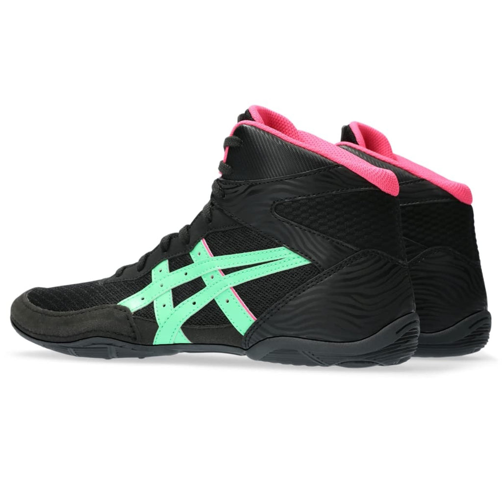 ASICS Men's Matflex 7 Wrestling Shoes, 12, Black/New Leaf