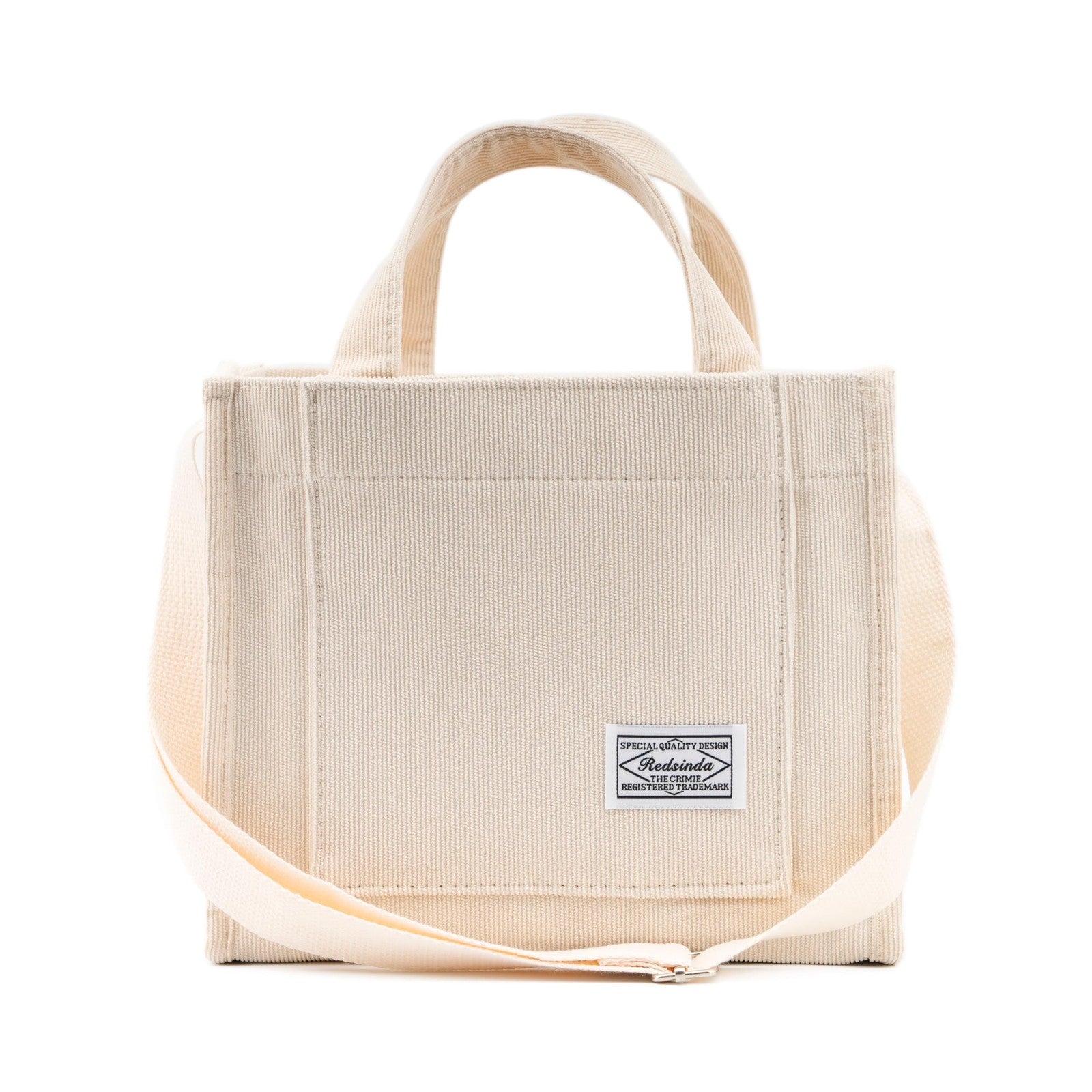 REDSINDA Aesthetic Corduroy Tote Bag Small Vintage Women Crossbody Bag (Beige)