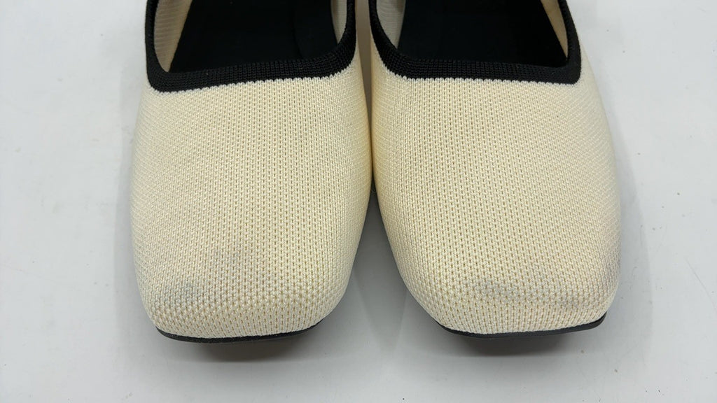 Ballet Flats for Women, Size 11, Square Toe, Adjustable Straps, Gardenia