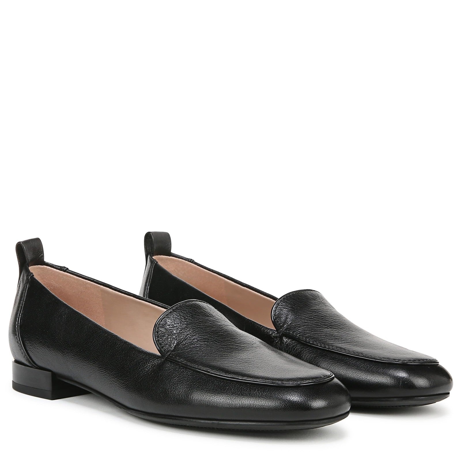 Naturalizer Womens Jordyn Loafer Black Leather 7.5 W