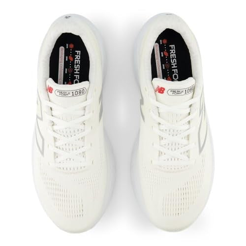 Men's Fresh Foam X 1080 V14 Running Shoe 8 M White/Silver Metallic/Sea Salt