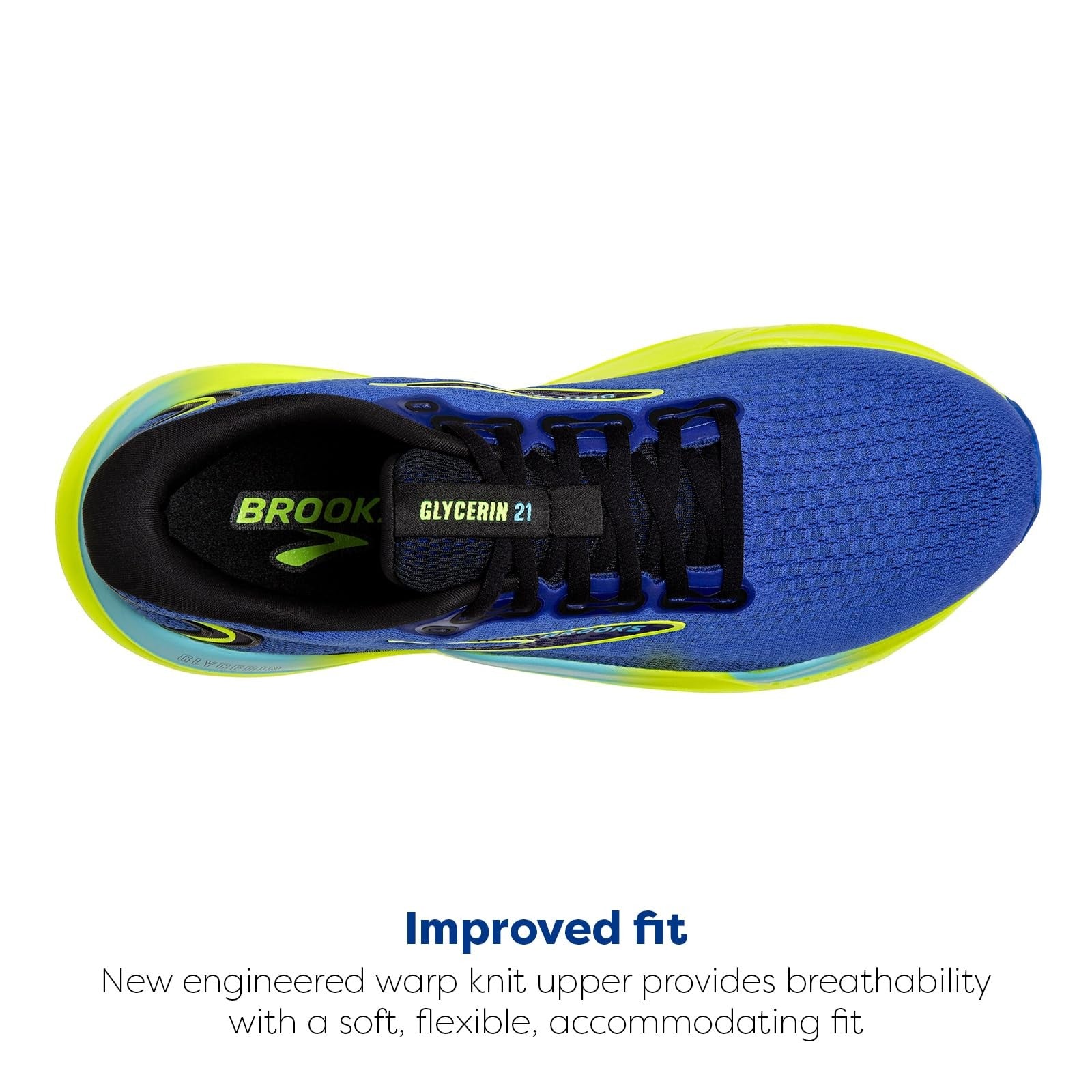 Brooks Glycerin 21 Neutral Running Shoe 10.5 Blue/Nightlife/Black