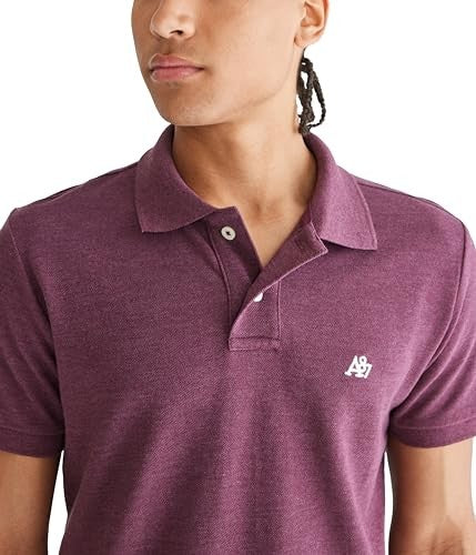 AEROPOSTALE Men's Polo, Dark Burgundy, Medium