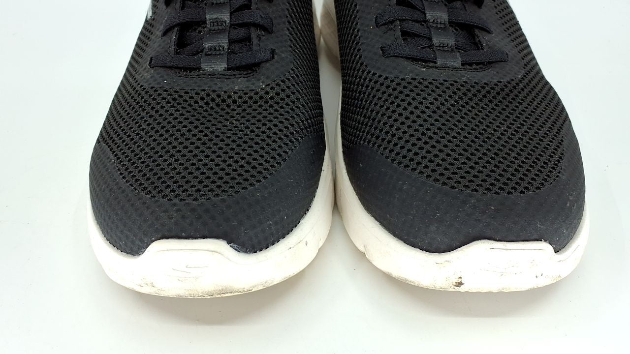 Skechers Women's Go Walk Flex Sneakers, Hands-Free, Black/White, 9 US