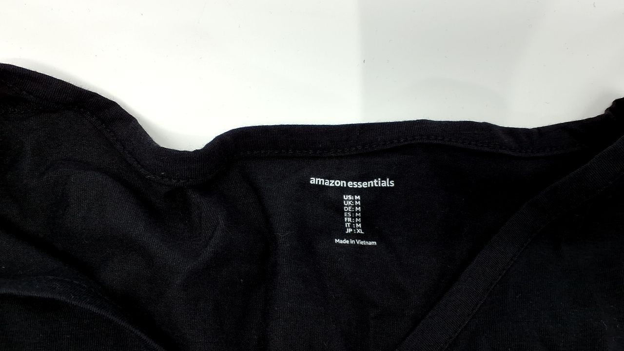 Cotton Blend Women's Sleep Set, Short Sleeve T-Shirt & Pants, Black, M