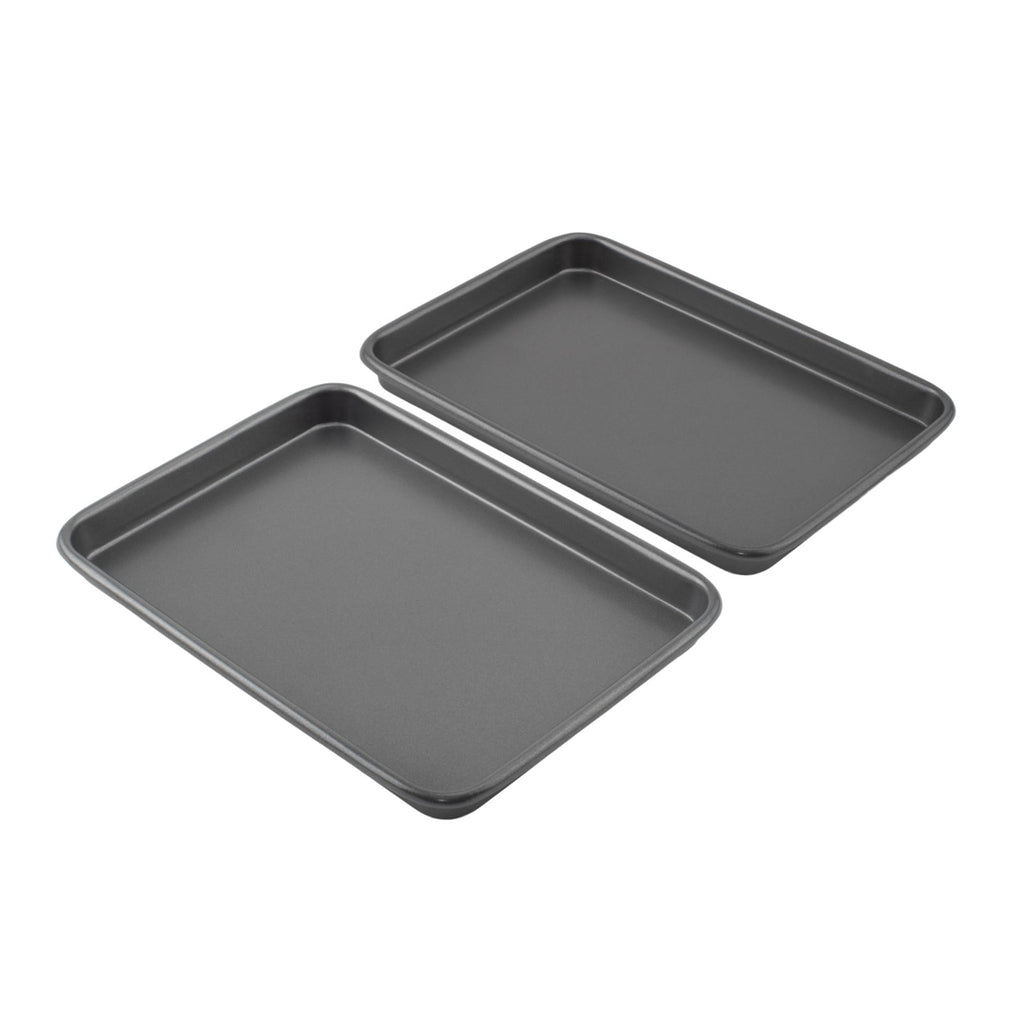 Gray Nonstick Baking Sheets 9x6.2in Set of 2 for Toaster Oven