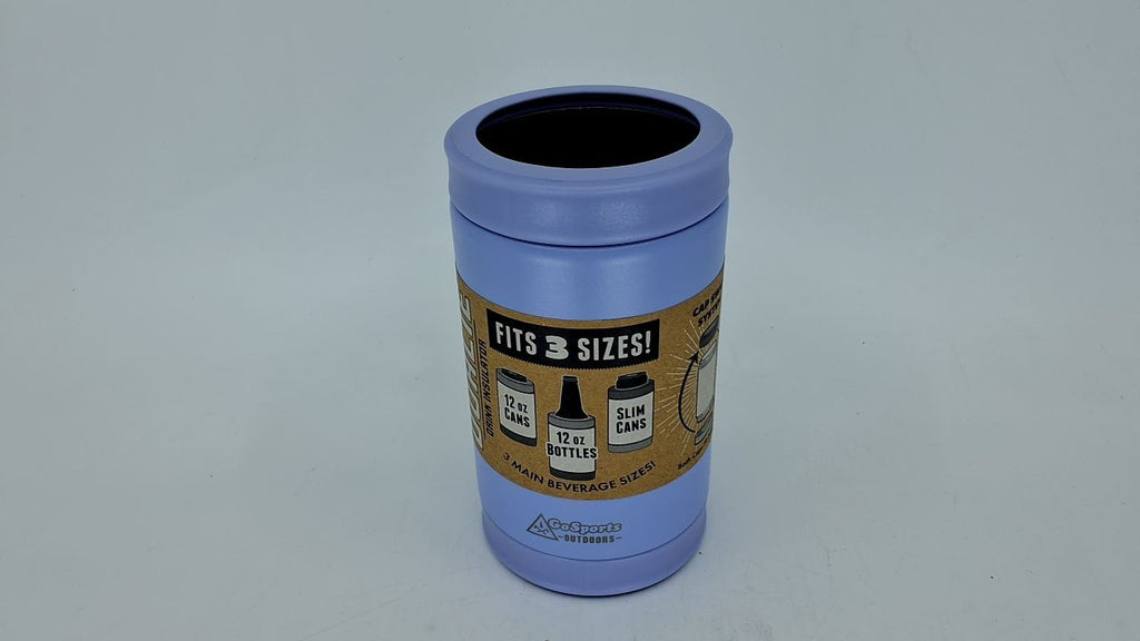 DUALIE 3-in-1 Insulated Can Cooler, 12 oz, Slim Cans, Bottles - Lavender