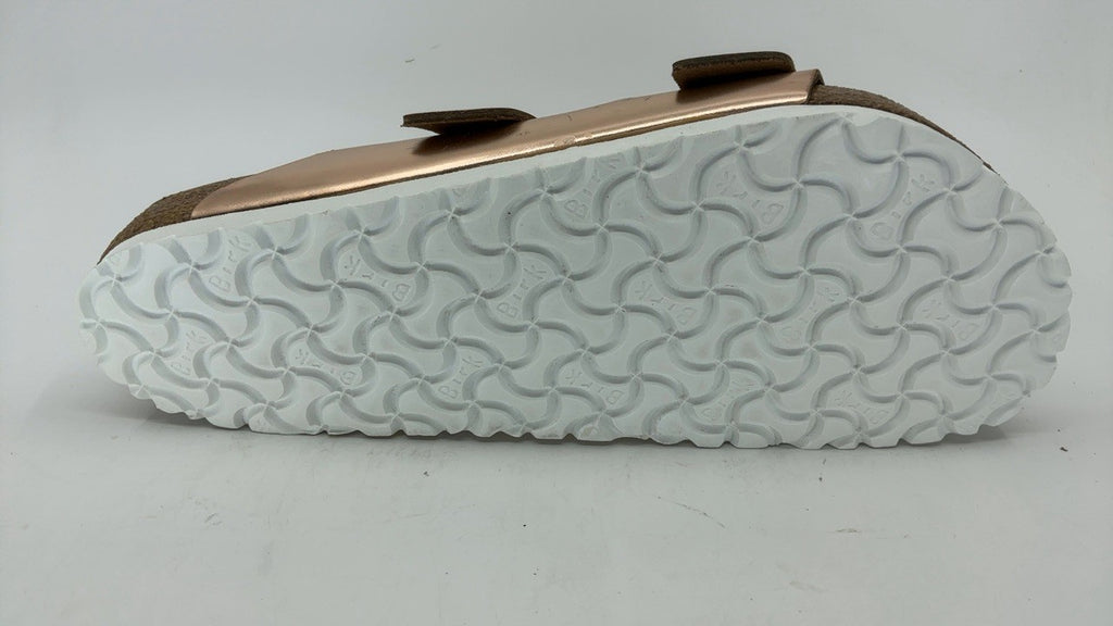 Birkenstock Women's Arizona Soft Footbed Sandals, Metallic Copper, 11 Medium US