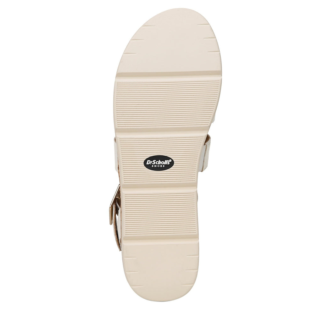 Dr. Scholl's Womens Espadrille Platform Wedge Sandal White/Cork 7.5