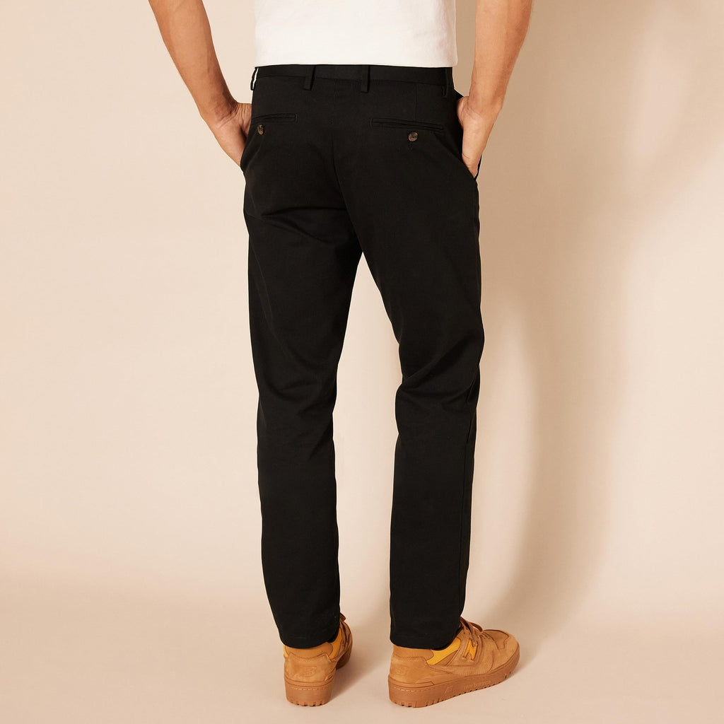 Men's Slim-Fit Wrinkle-Resistant Chino Pant, Black, 40W x 32L
