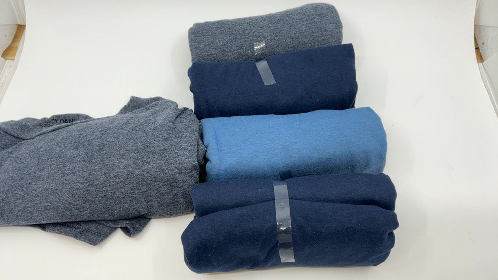 Gildan Men's Crew T-Shirts 5-Pack, Navy/Heather Navy/Indigo Blue, 2X-Large