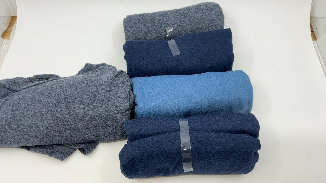 Gildan Men's Crew T-Shirts 5-Pack, Navy/Heather Navy/Indigo Blue, 2X-Large