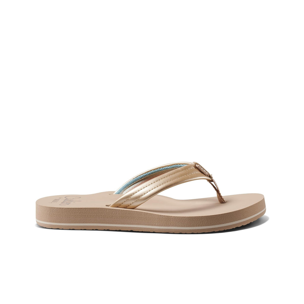 Reef Womens Flip Flops, Cushion Footbed, Golden Hour, Size 10