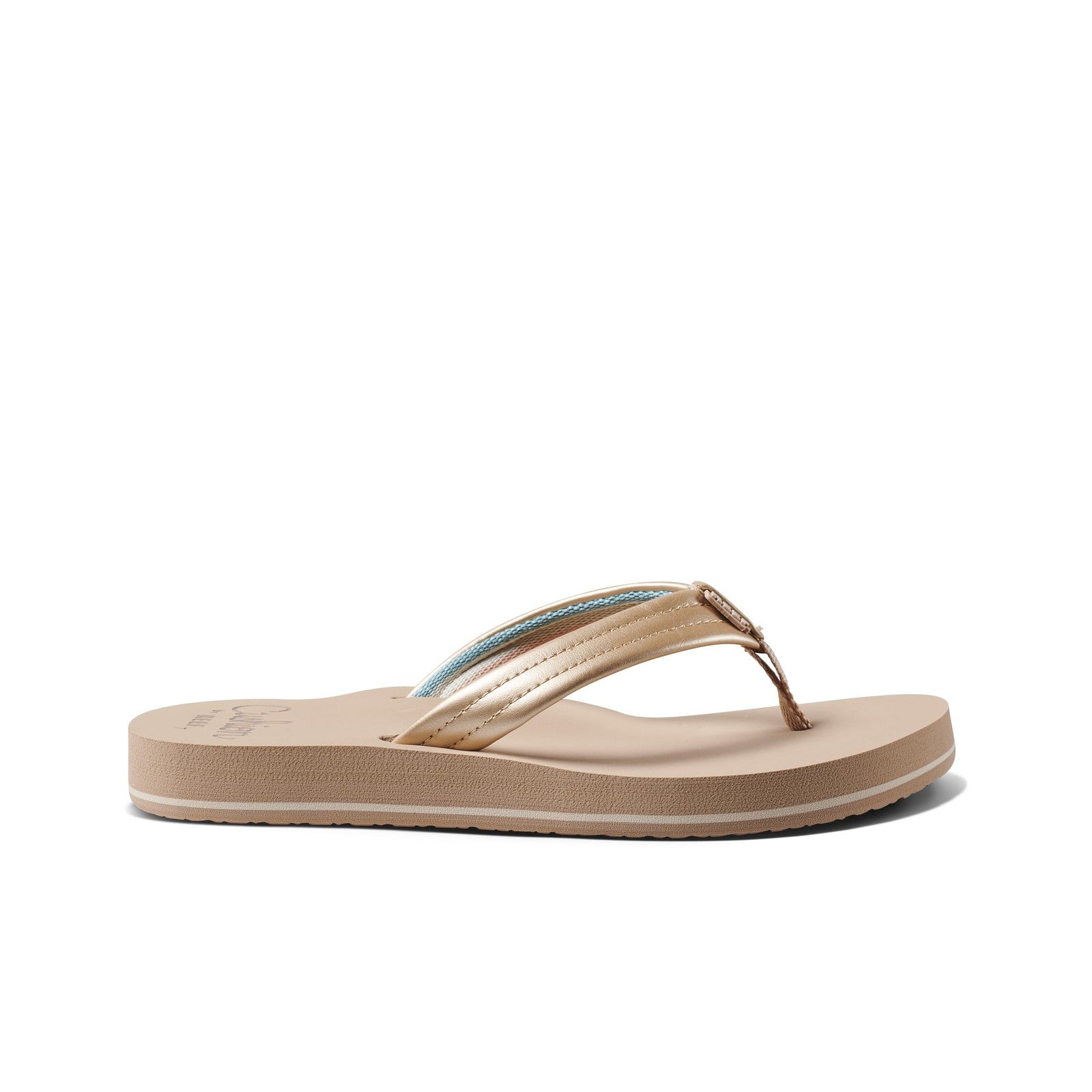 Reef Womens Flip Flops, Cushion Footbed, Golden Hour, Size 10