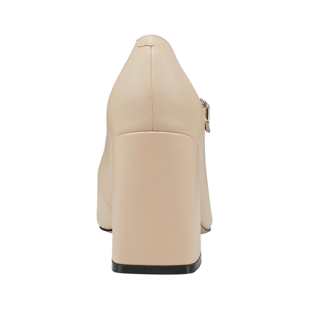 Marc Fisher Women's CHARINE Pump, Beige/Black 110, 7