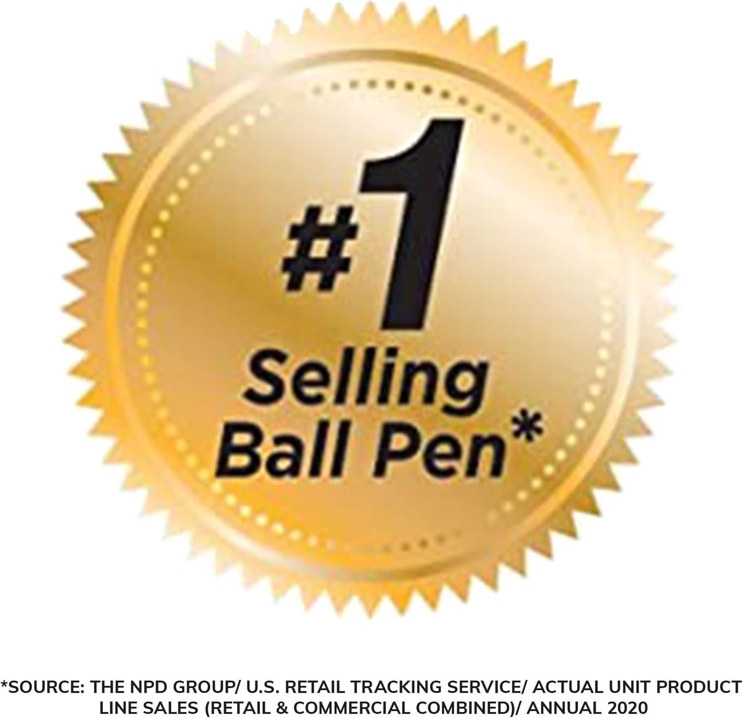 36-Count BIC Round Stic Xtra Life Black Pens, Medium Point 1.0mm