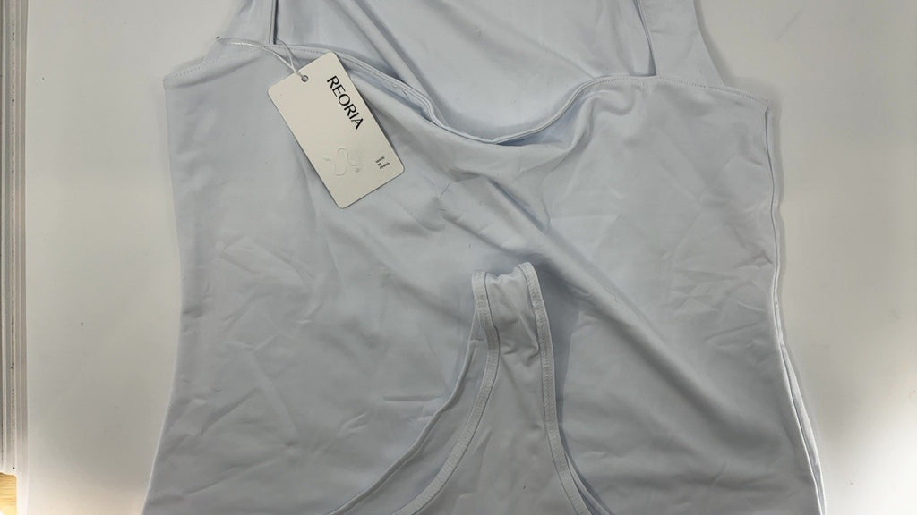X-Large White Sleeveless Bodysuit w/ Tummy Control for Women