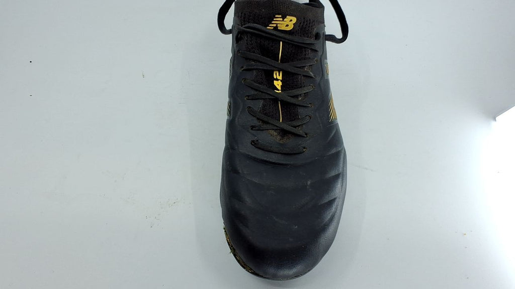 New Balance Men's 442 Elite FG V2 Soccer Shoe, Black/Gold Metallic, 8