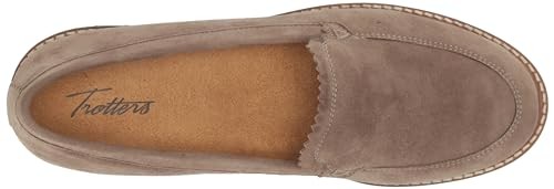Trotters Women's Fayth Loafer, Stone Suede, 8 Wide