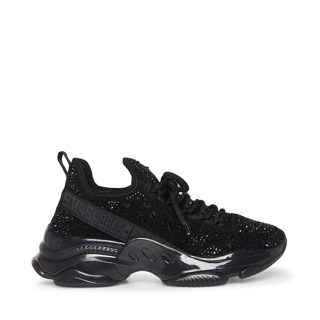 Steve Madden Women's Maxima Sneaker, Black, 9