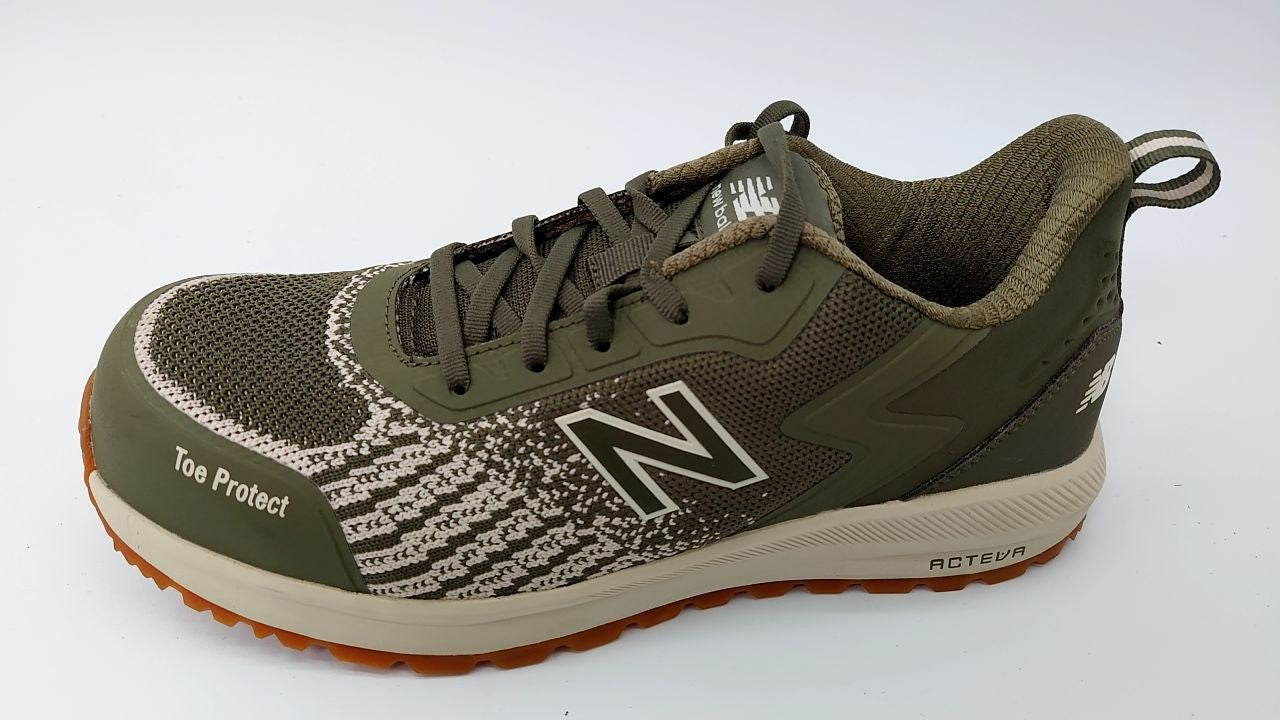 New Balance Men's Composite Toe Speedware Industrial Boot, Olive/White, 8