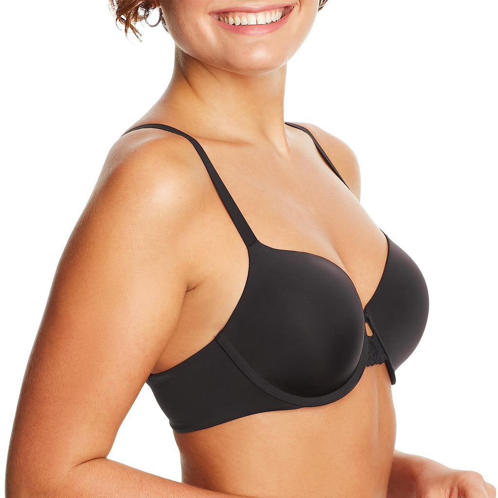 Black Microfiber Underwire Bra 38D Maidenform One Fab Fit Convertible