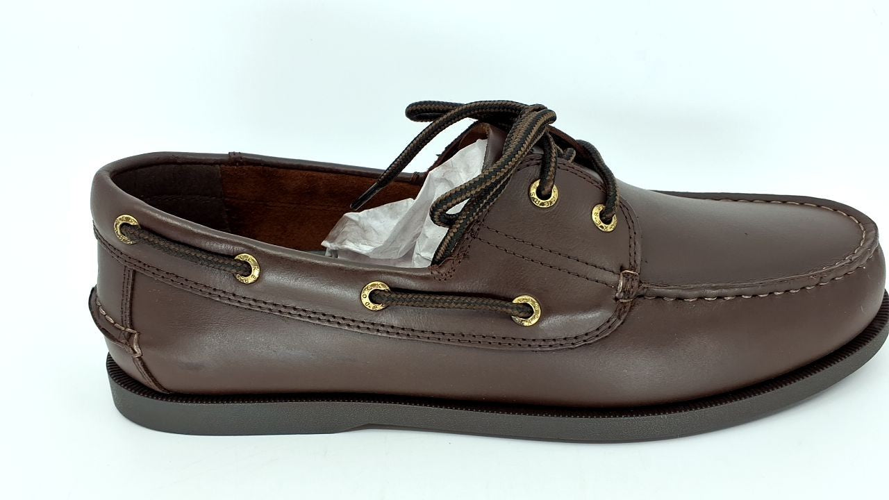 Dockers Men’s Vargas Leather Handsewn Boat Shoe,Raisin, 11 M US