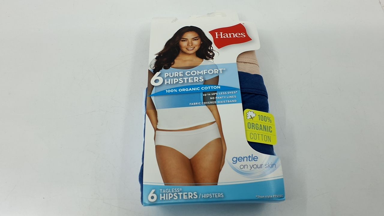 Hanes Women's Pure Comfort Hipster 6-Pack Size 5
