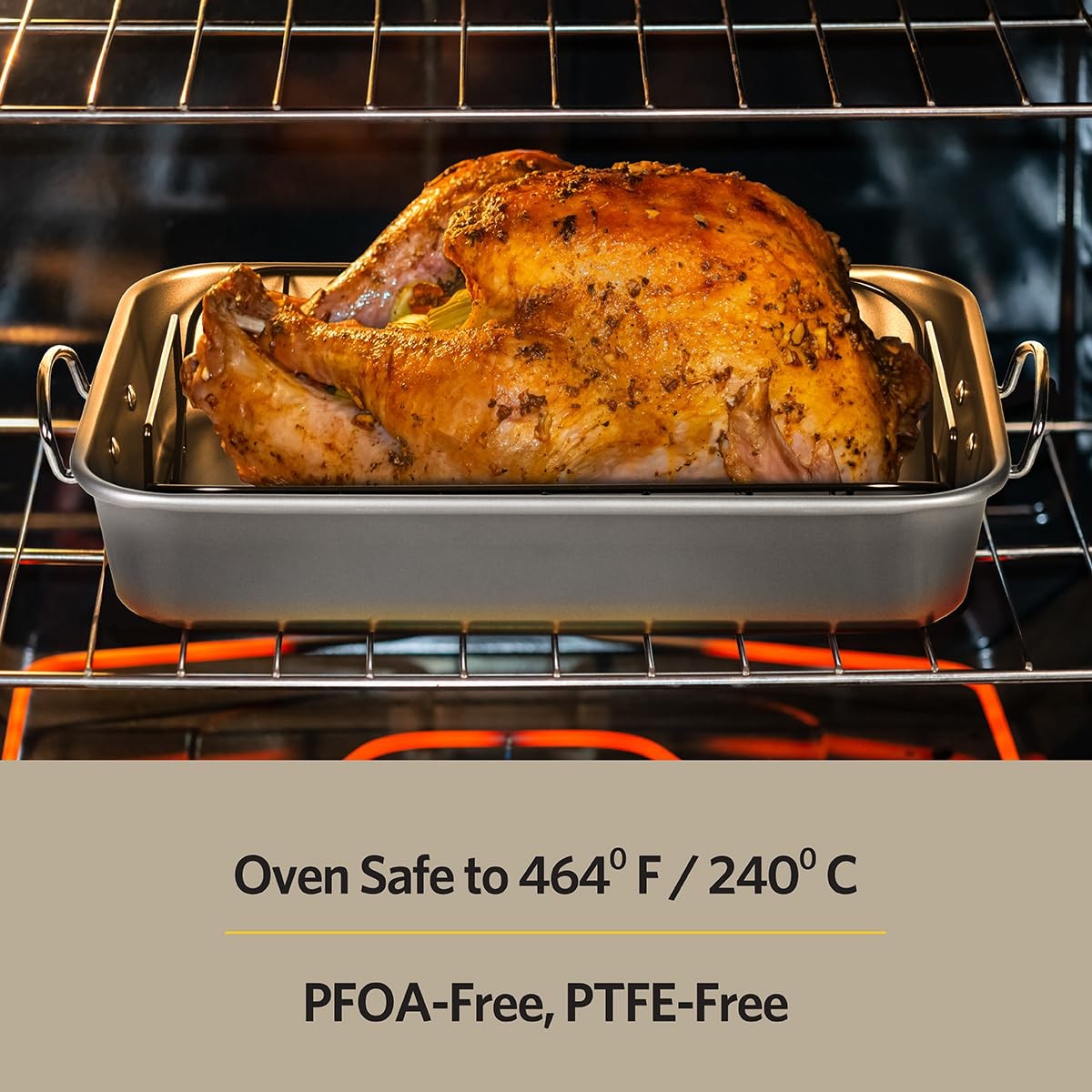 Glad Roasting Pan 15x10.3in - Durable Nonstick Bakeware for Turkey