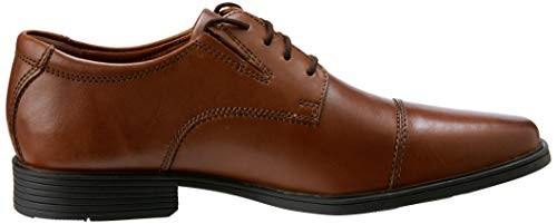 Clarks Men's Tilden Cap, Dark Tan Leather, 10.5M